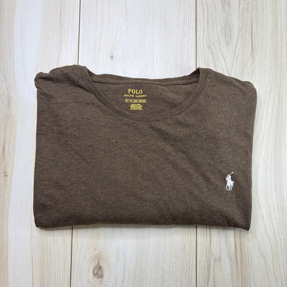 Polo Ralph Lauren Mens Classic Fit Long-Sleeve Jersey Knit T-Shirt Brown XL NWOT